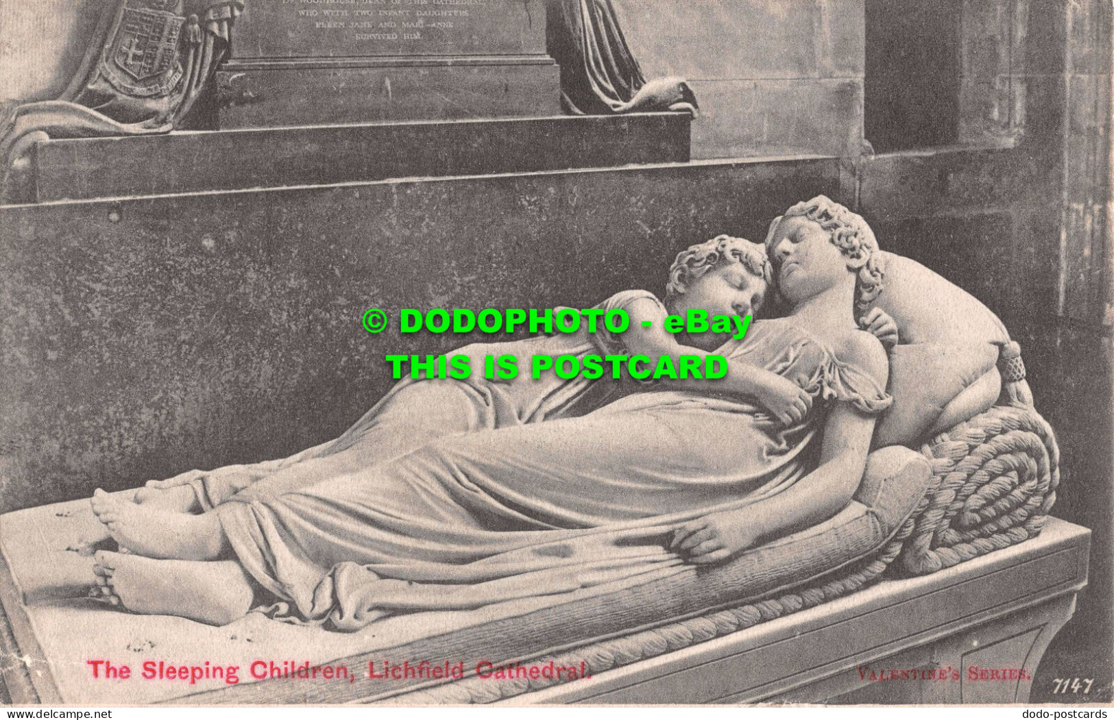 R532558 Lichfield Cathedral. The Sleeping Children. Valentines Series. 1903 - World
