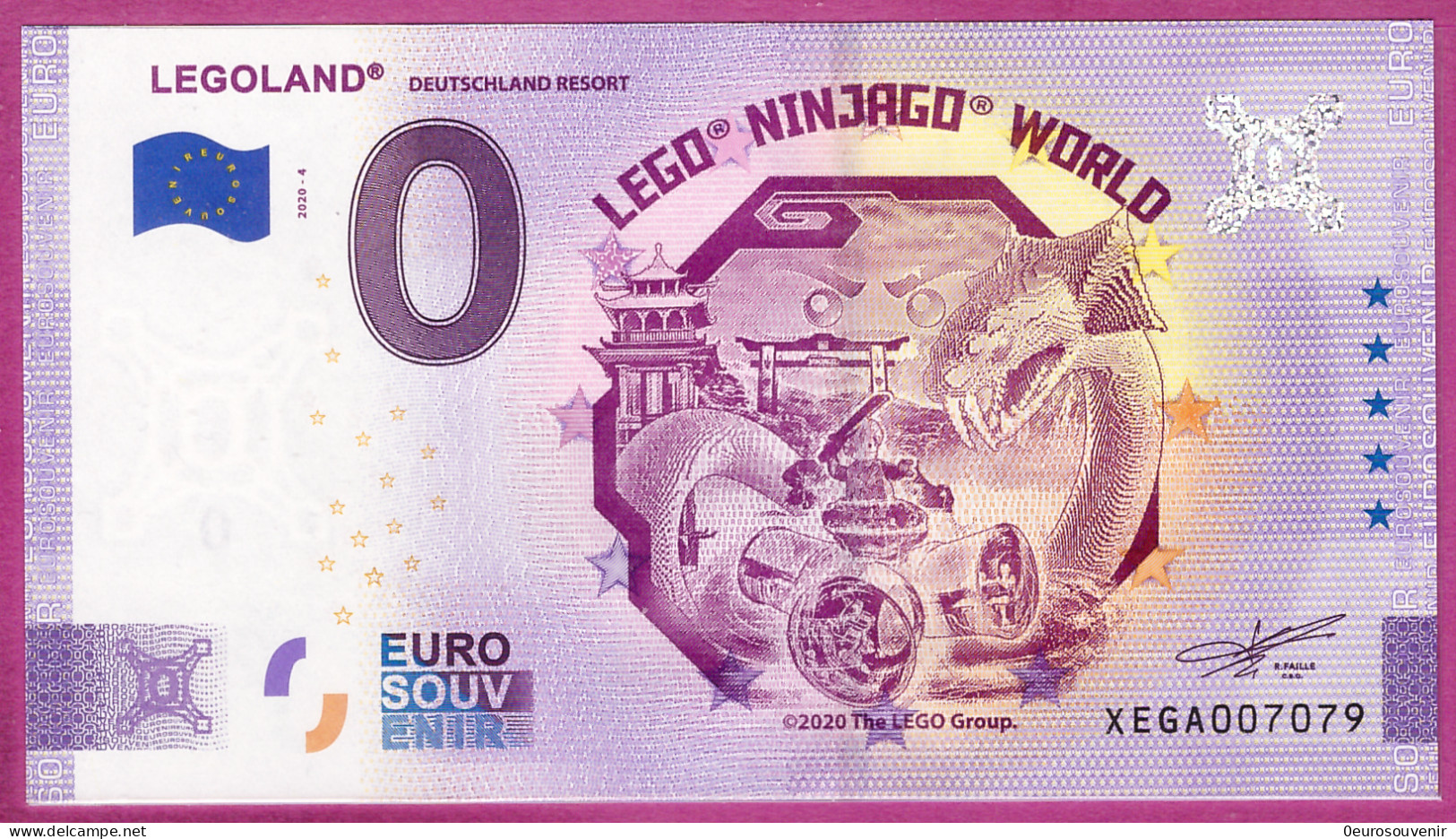 0-Euro XEGA 2020-4 FEHLDRUCK ANNIVERSARY LEGOLAND DEUTSCHLAND RESORT #7079 ! - Pruebas Privadas
