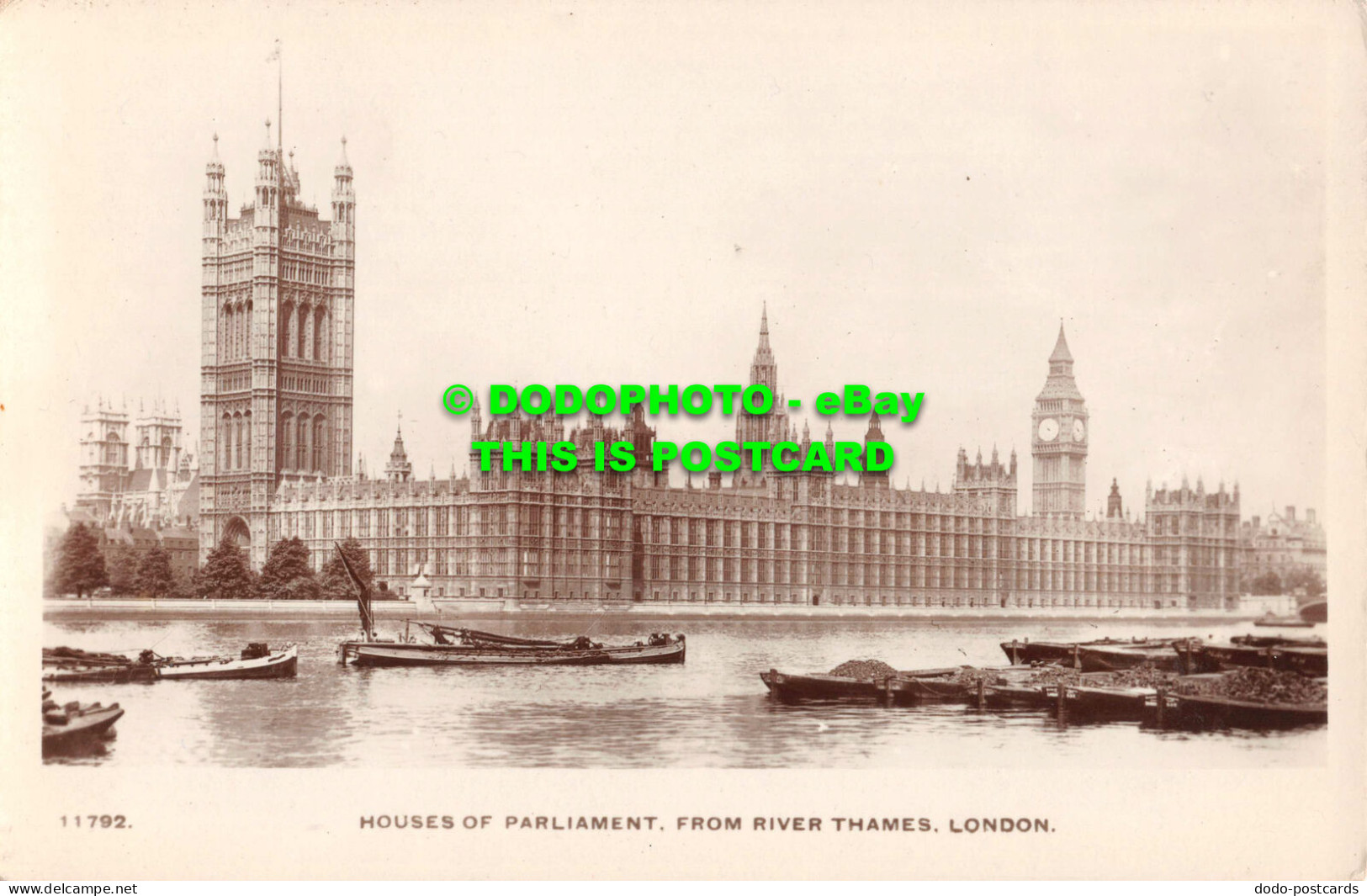 R532834 London. Houses Of Parliament From River Thames. W. H. S. Kingsway Real P - Andere & Zonder Classificatie