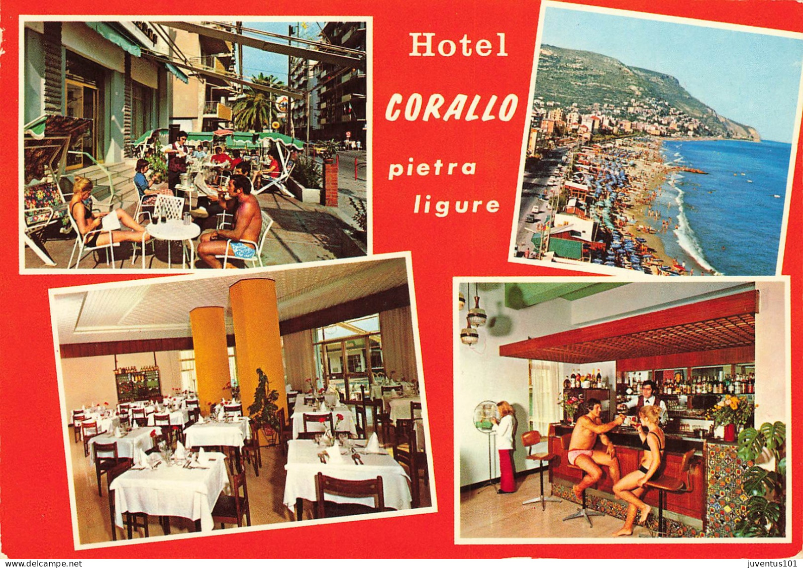 CPSM Hotel Corallo Pietra Ligure-Timbre     L2874 - Altri & Non Classificati