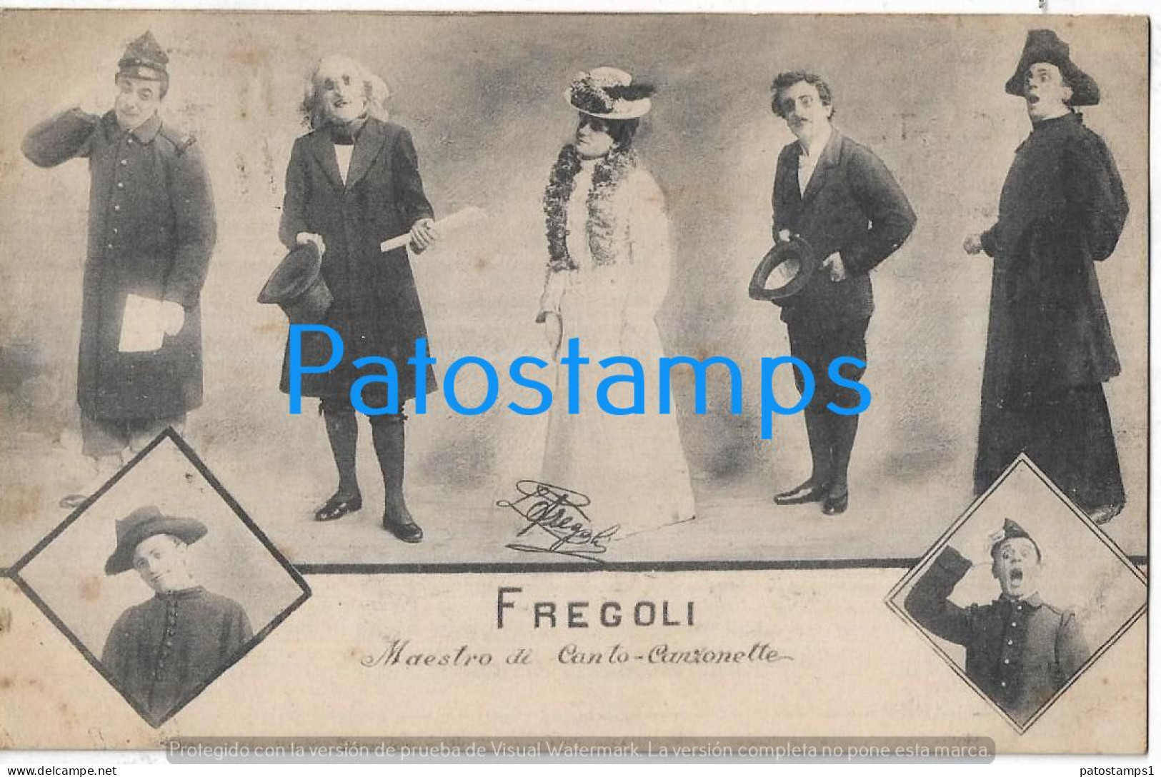 227872 ITALY FREGOLI ACTOR TRANSFORMIST MULTI VIEW POSTAL POSTCARD - Other & Unclassified