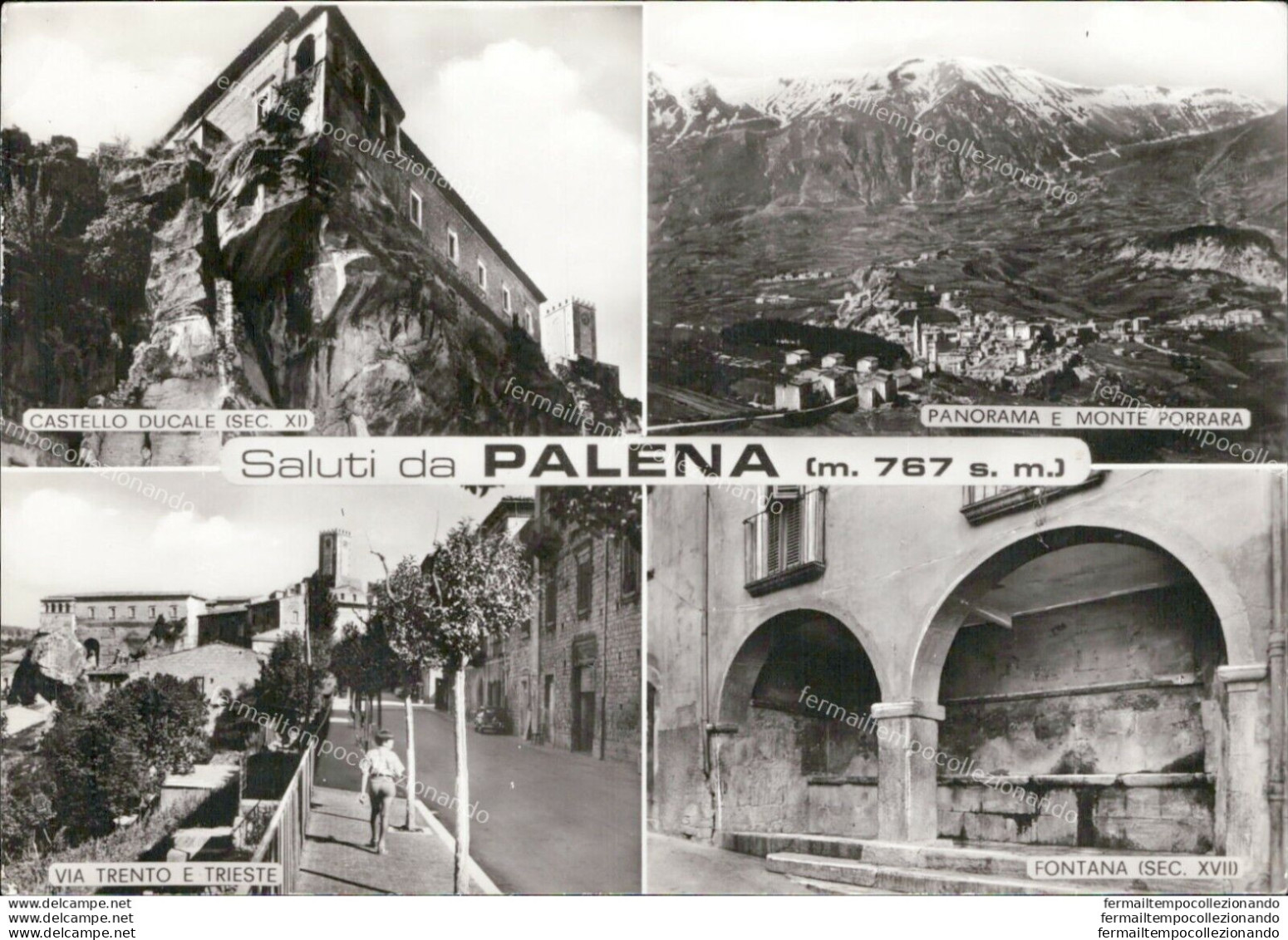 Ai67 Cartolina Saluti Da Palena 4 Vedutine Provincia Di Chieti - Chieti