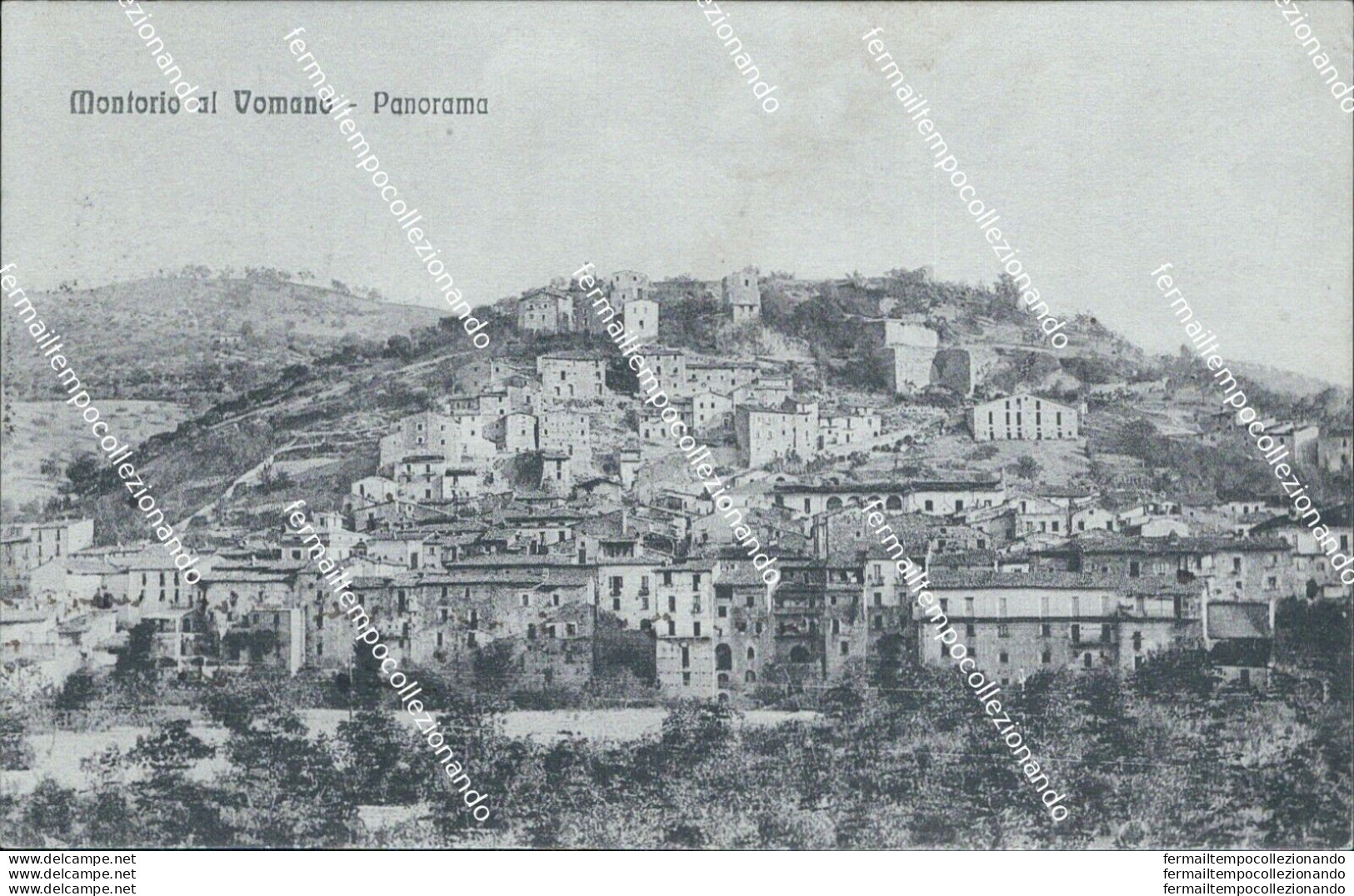 Ba331 Cartolina Montorio Al Vomano Panorama Teramo Abruzzo 1923 - Teramo