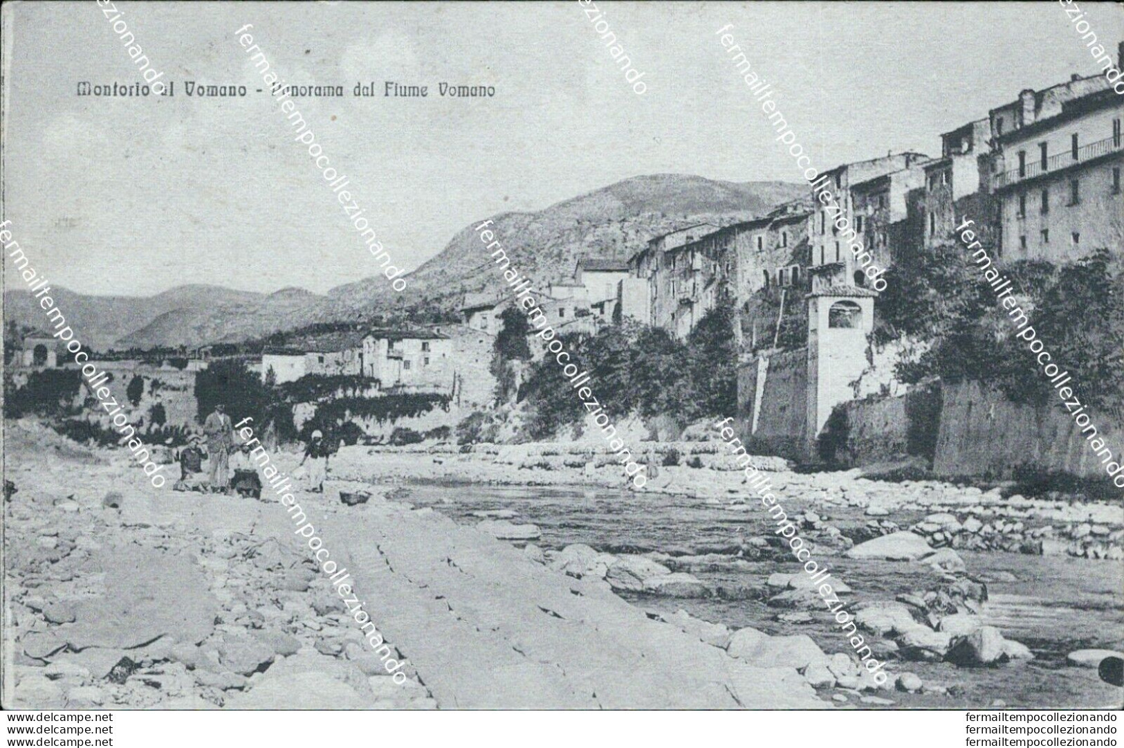 Ba344 Cartolina Montorio Al Vomano Panorama Dal Fiume Vomano - Teramo