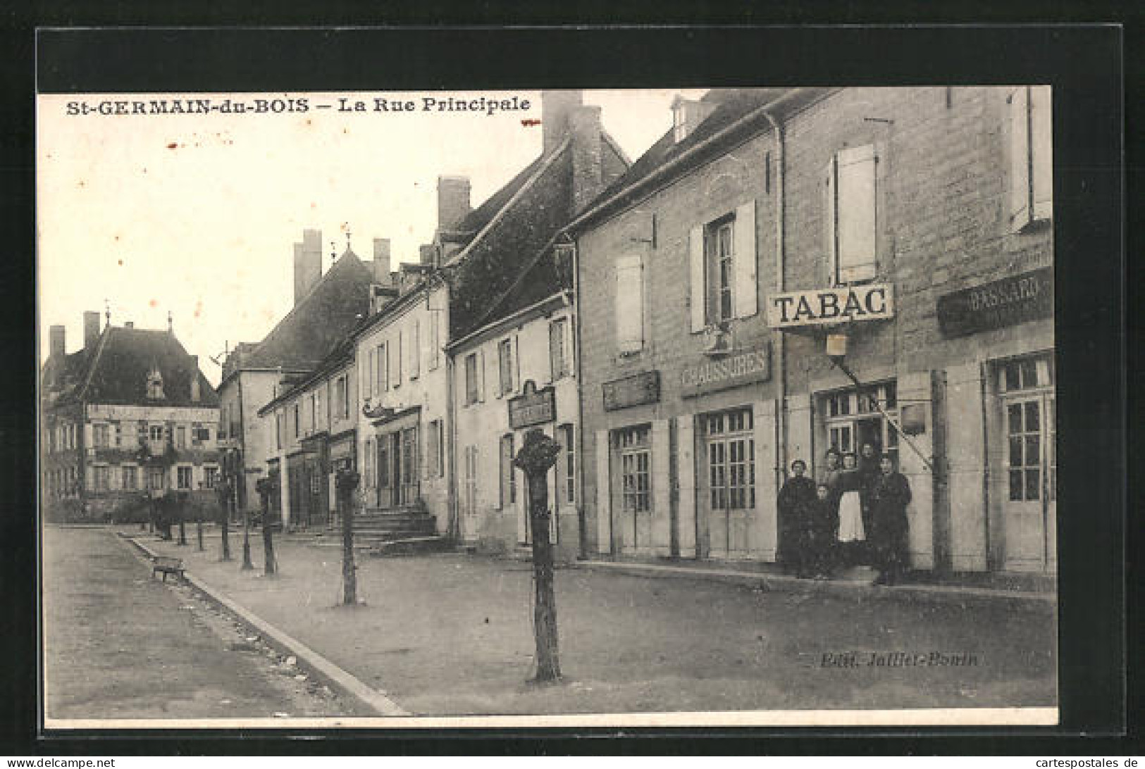 CPA Saint-Germain-du-Bois, La Rue Principale  - Other & Unclassified