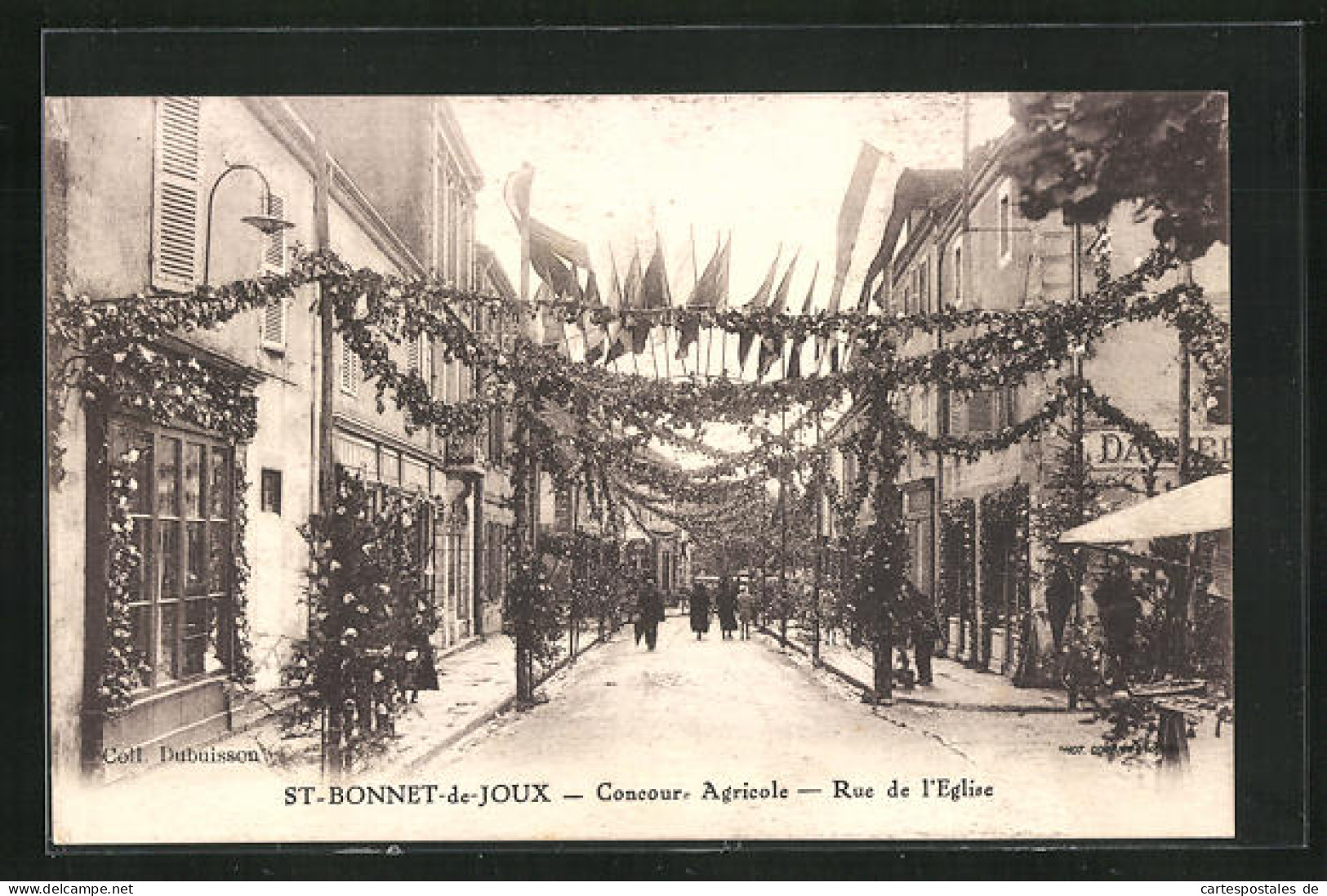 CPA Saint-Bonnet-de-Joux, Concours Agricole, Rue De L'Eglise  - Other & Unclassified
