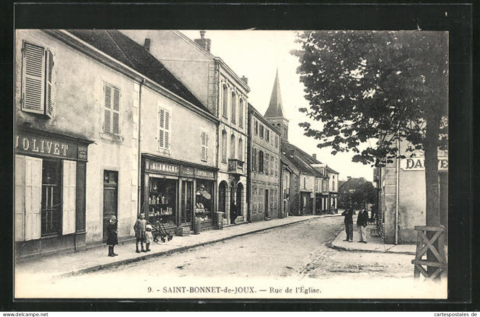 CPA Saint-Bonnet-de-Joux, Rue De L'Eglise  - Other & Unclassified