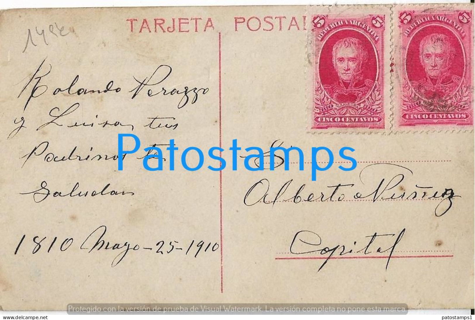 227881 ARGENTINA CENTENARY PATRIOTIC HERALDRY FLAG PRESENTADOR DE LA BANDERA BELGRANO MULTI PROCER  POSTAL POSTCARD - Argentine