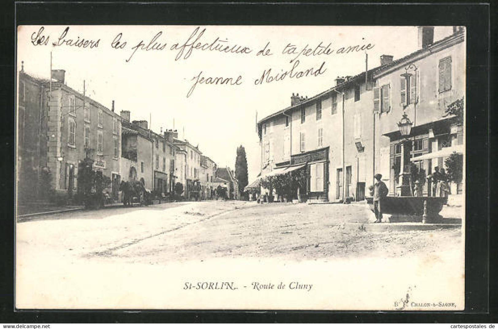 CPA St-Sorlin, Route De Cluny  - Cluny