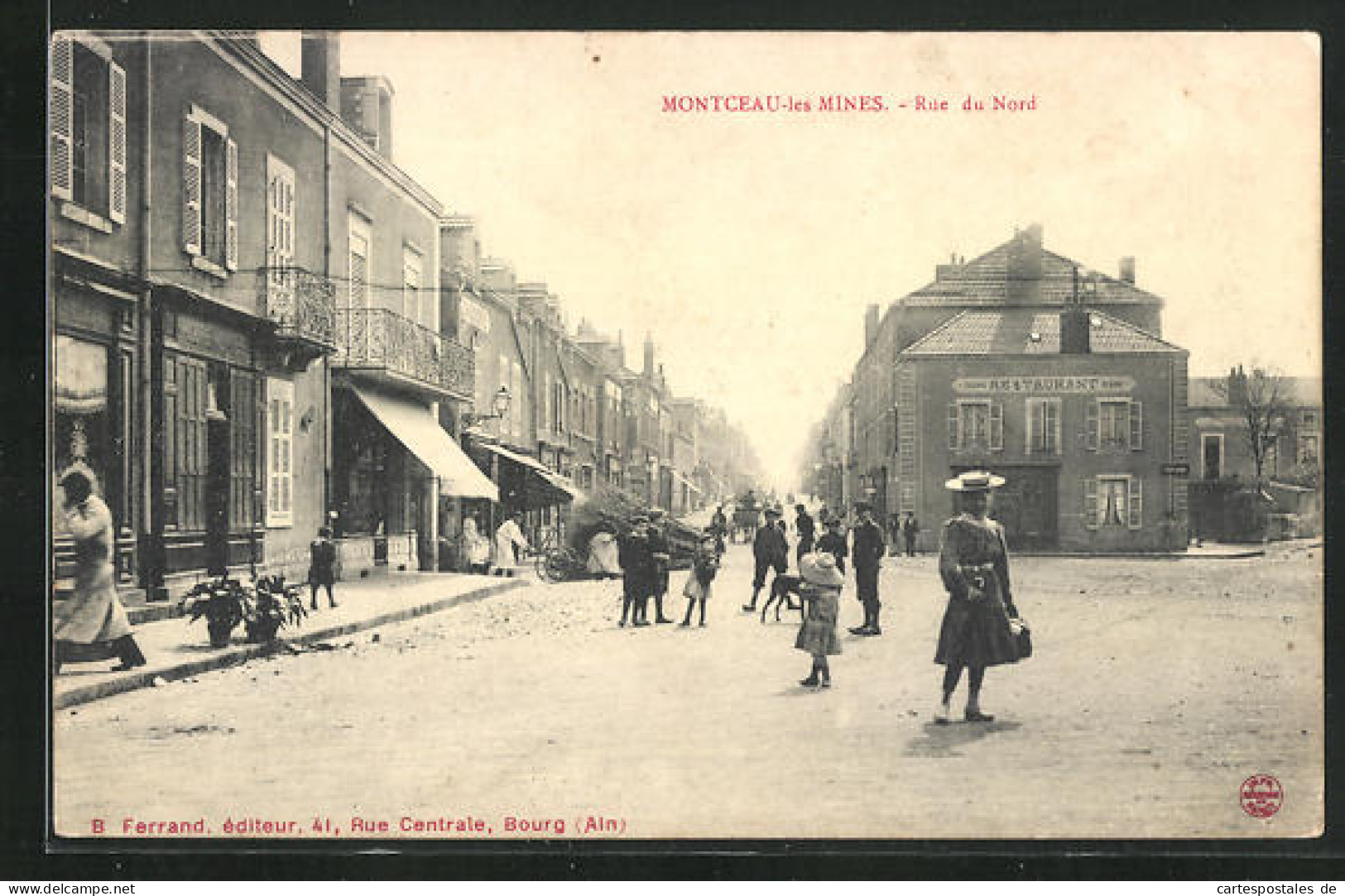 CPA Montceau-les-Mines, Rue Du Nord, Vue De La Rue  - Montceau Les Mines