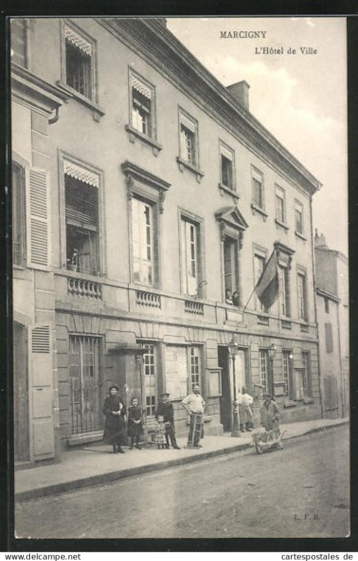 CPA Marcigny, L`Hôtel De Ville  - Other & Unclassified