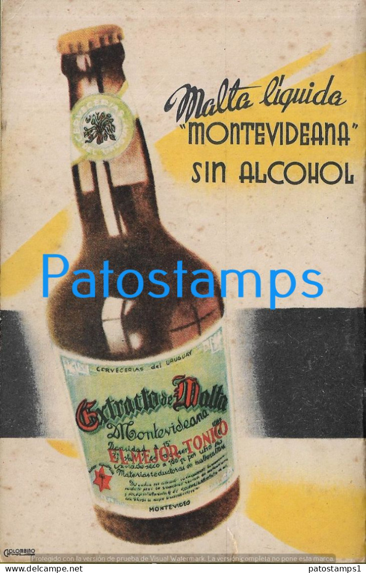 227901 URUGUAY MONTEVIDEO PUBLICITY MALTA MONTEVIDEANA CERVECERIA CERVEZA BEER LIBRETA NO POSTAL POSTCARD - Uruguay