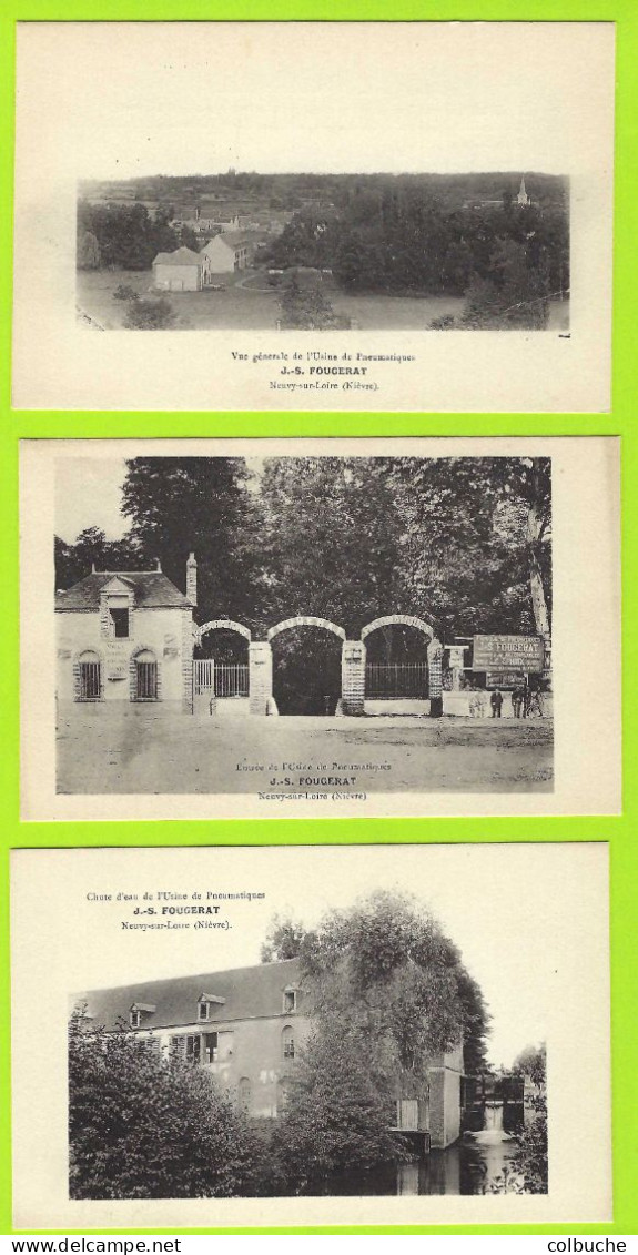 58 - NEUVY-SUR-LOIRE +++ 5 CPA +++ Usine De Pneumatiques +++ J.-S. FOUGERAT +++ - Other & Unclassified