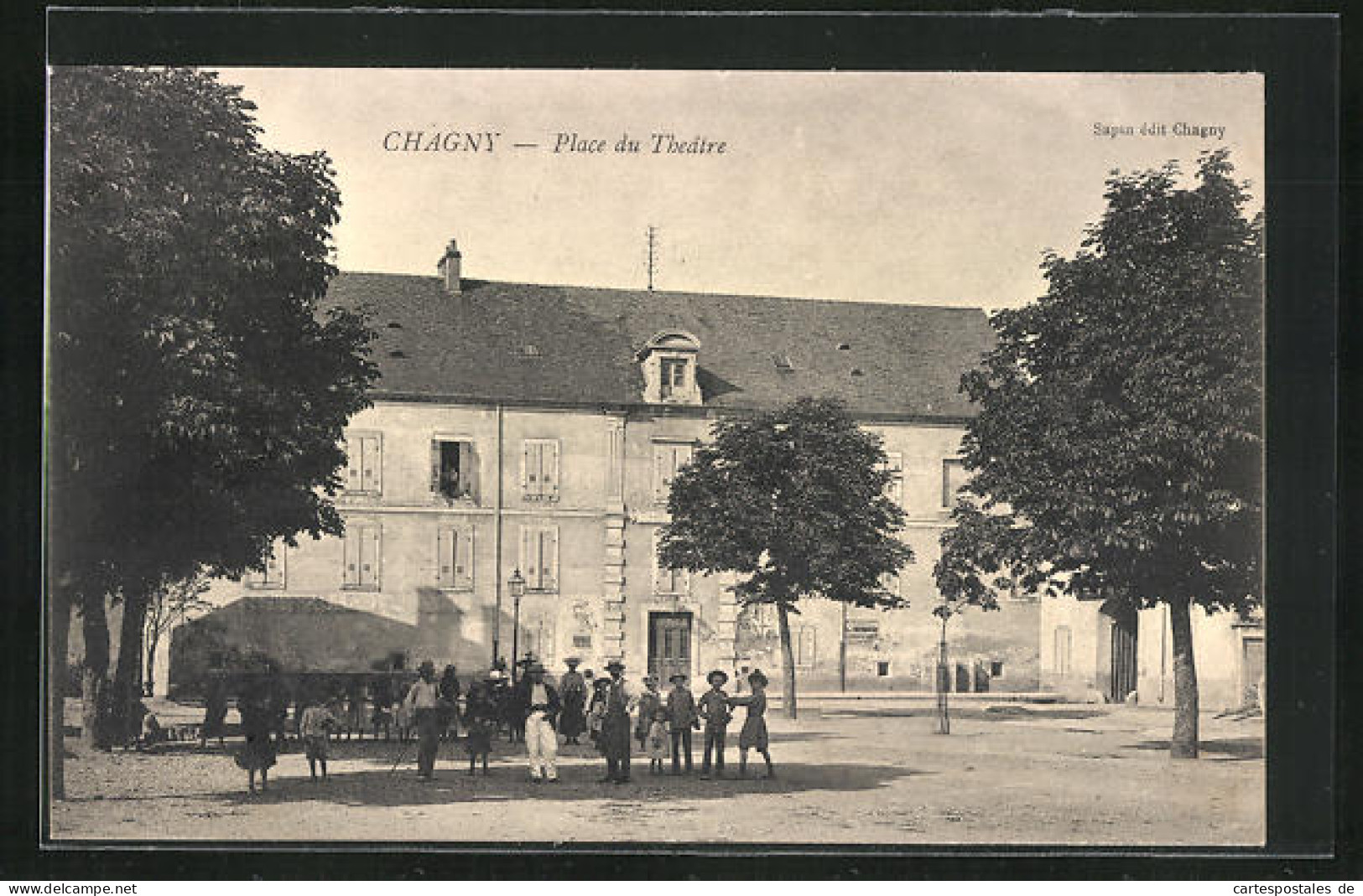 CPA Chagny, Place Du Theatre  - Chagny