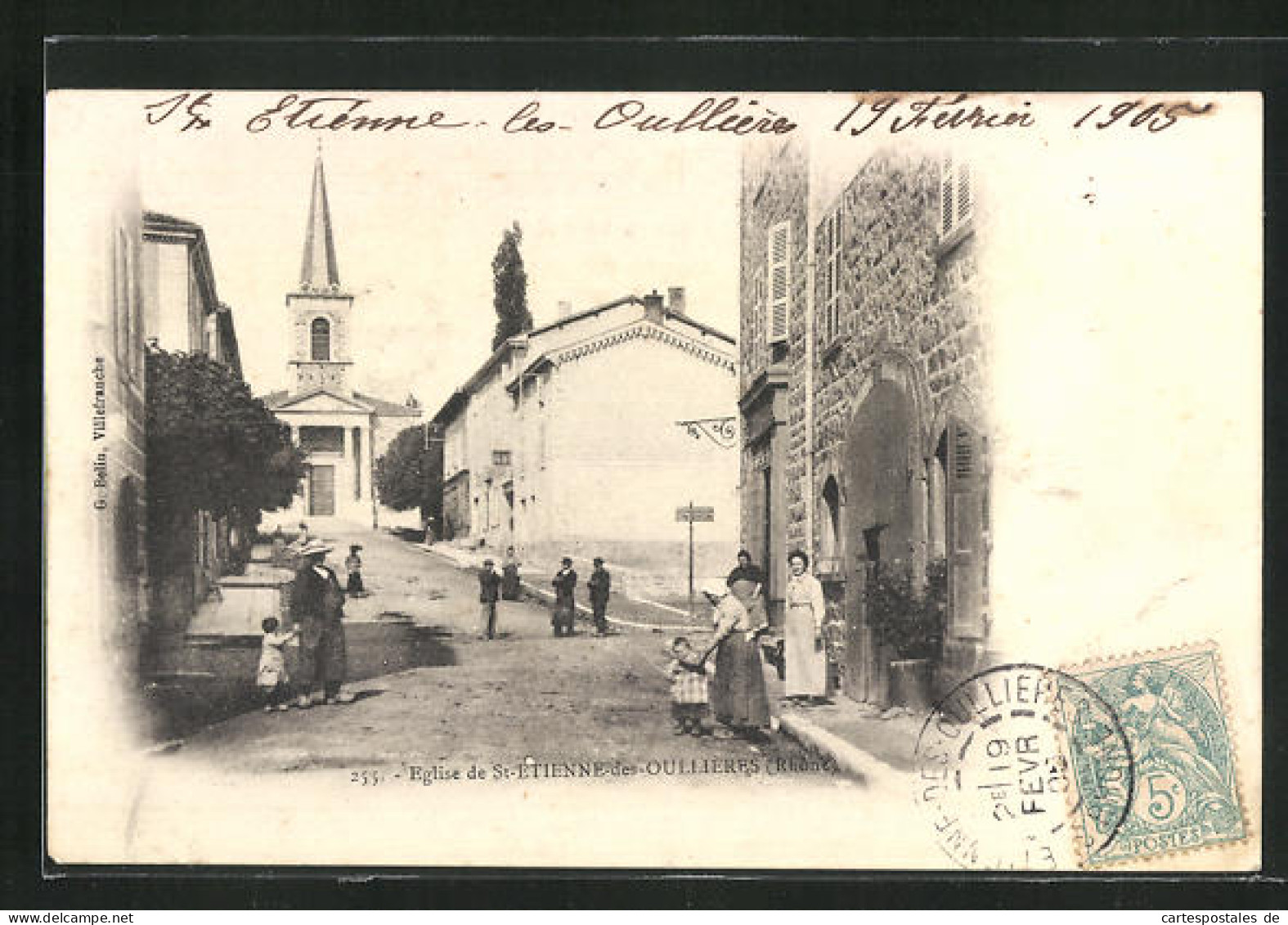 CPA St-Etienne-des-Oullieres, L`Eglise  - Other & Unclassified