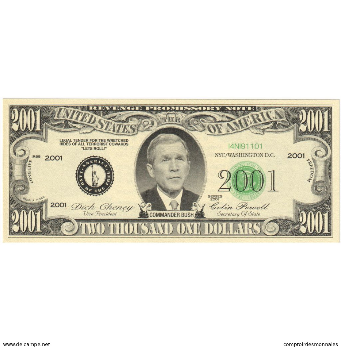 États-Unis, Dollar, 2001, FANTASY 2001 DOLLARS, NEUF - Te Identificeren