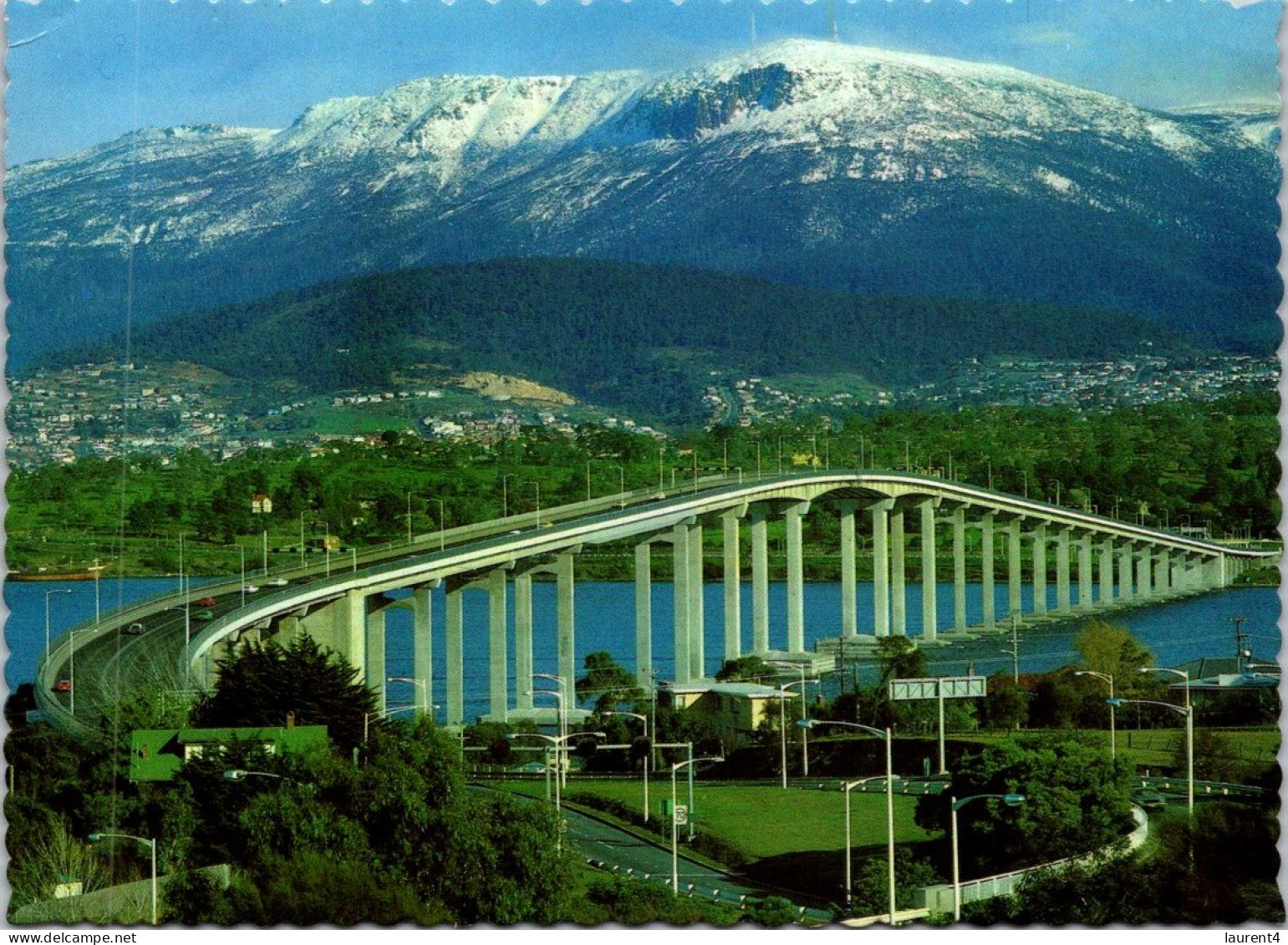 28-4-2023 (3 Z 16) Australia - TAS - Hobart Tasman Bridge (2 Postcards) - Puentes