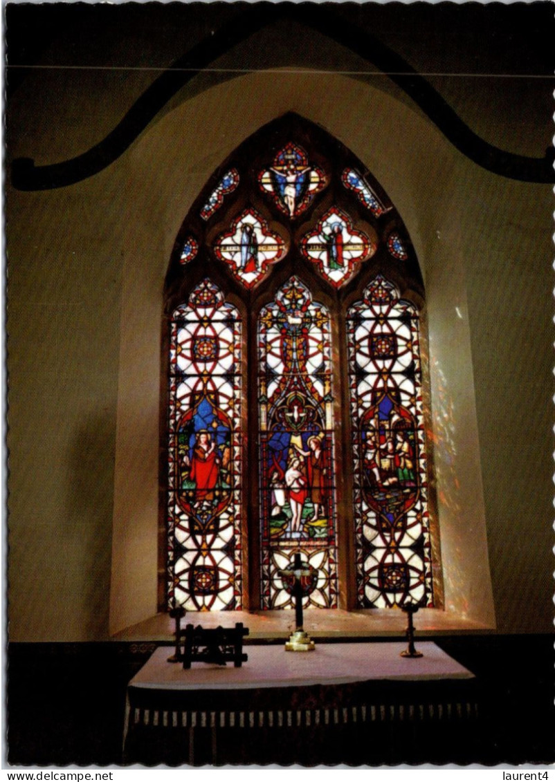 28-4-2023 (3 Z 16) Australia - TAS - Historic 14th Century Stained Glass Window In St John Church In Buckland - Autres & Non Classés