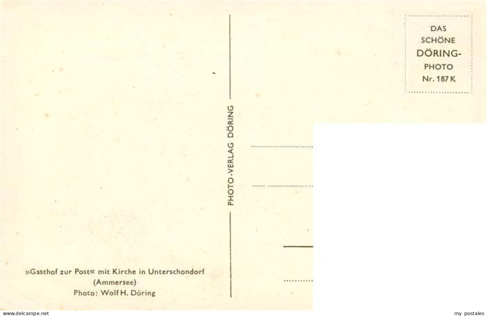 73900152 Unterschondorf Schondorf Ammersee Gasthof Zur Post Mit Kirche  - Zu Identifizieren