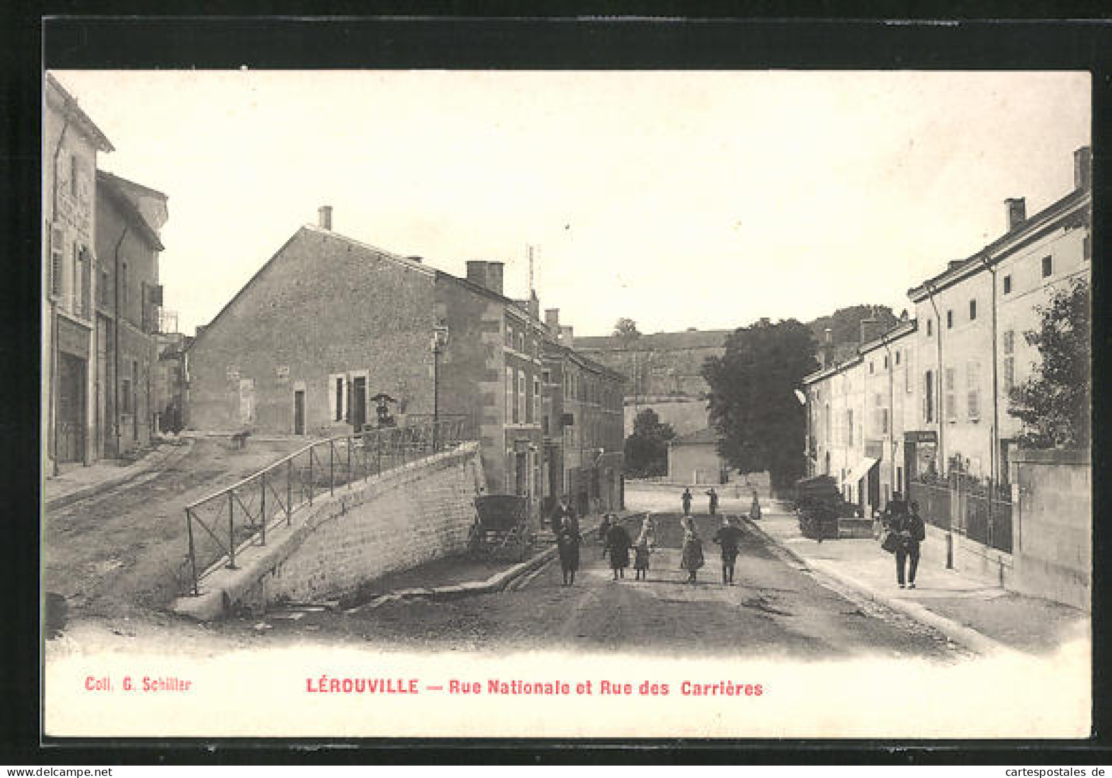 CPA Lérouville, Rue Nationale Et Rue Des Carriéres  - Andere & Zonder Classificatie