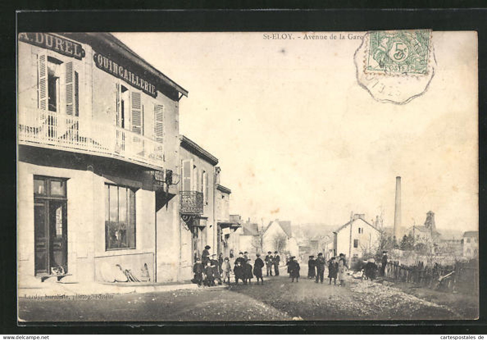 CPA Saint-Eloy, Avenue De La Gare  - Otros & Sin Clasificación