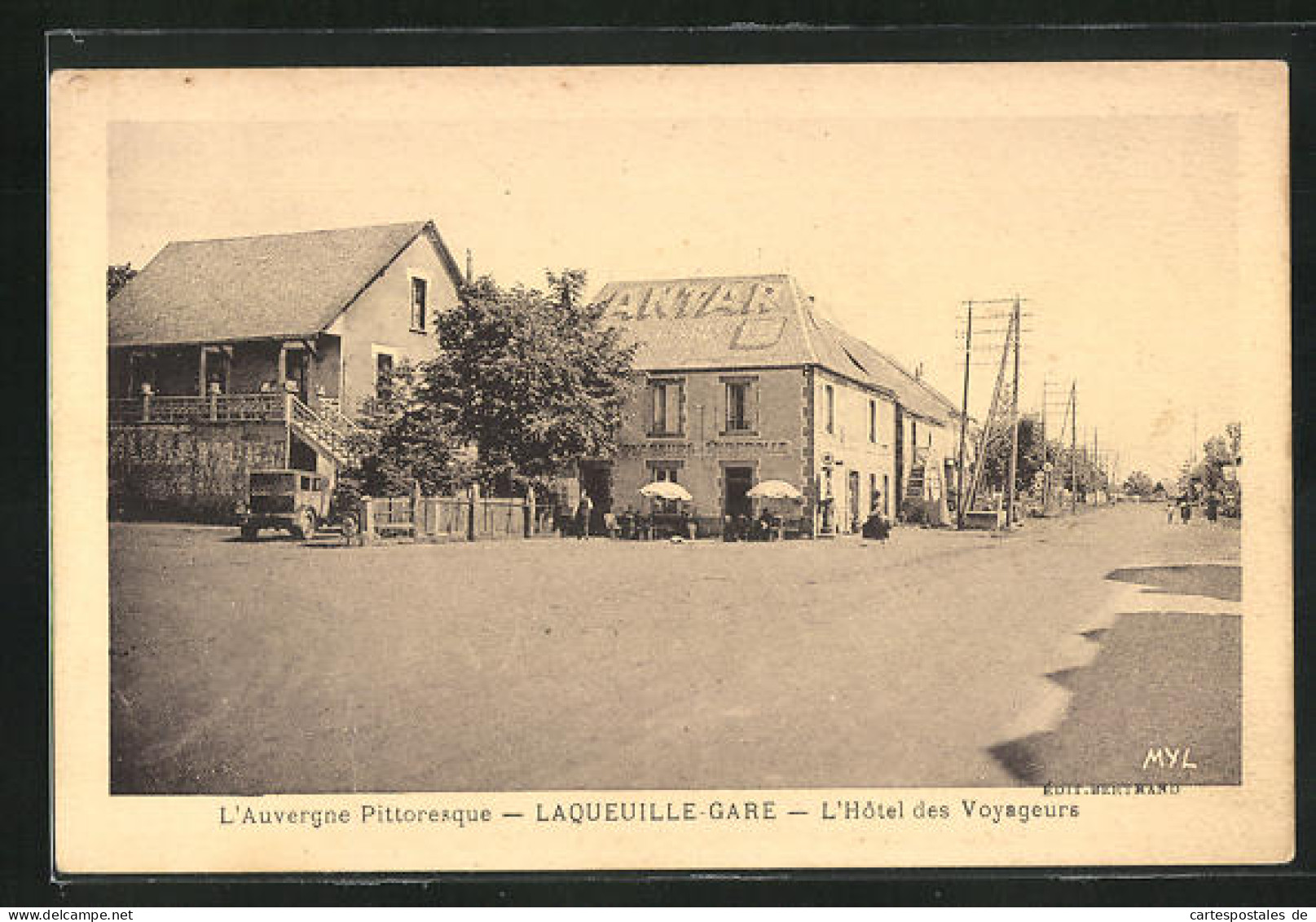 CPA Laqueuille-Gare, L`Hôtel Des Voyageurs  - Otros & Sin Clasificación