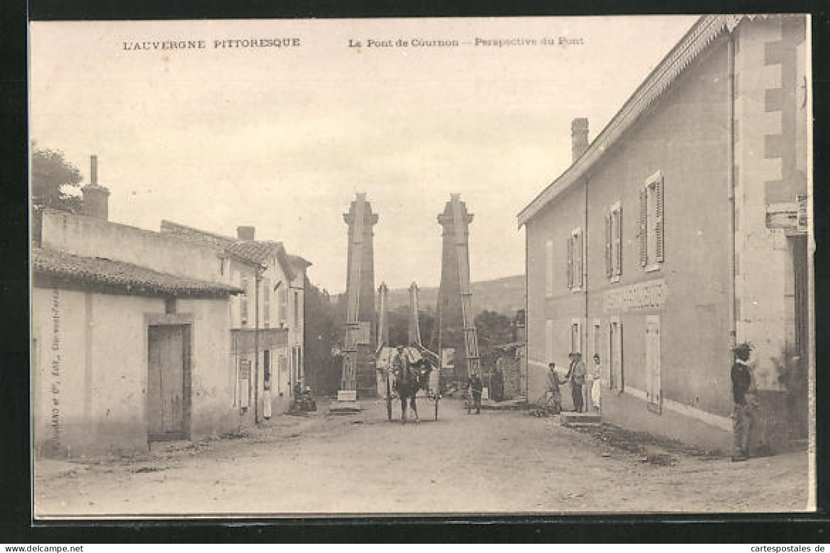 CPA Cournon-d`Auvergne, Le Pont, Perspective Du Pont  - Auvergne Types D'Auvergne