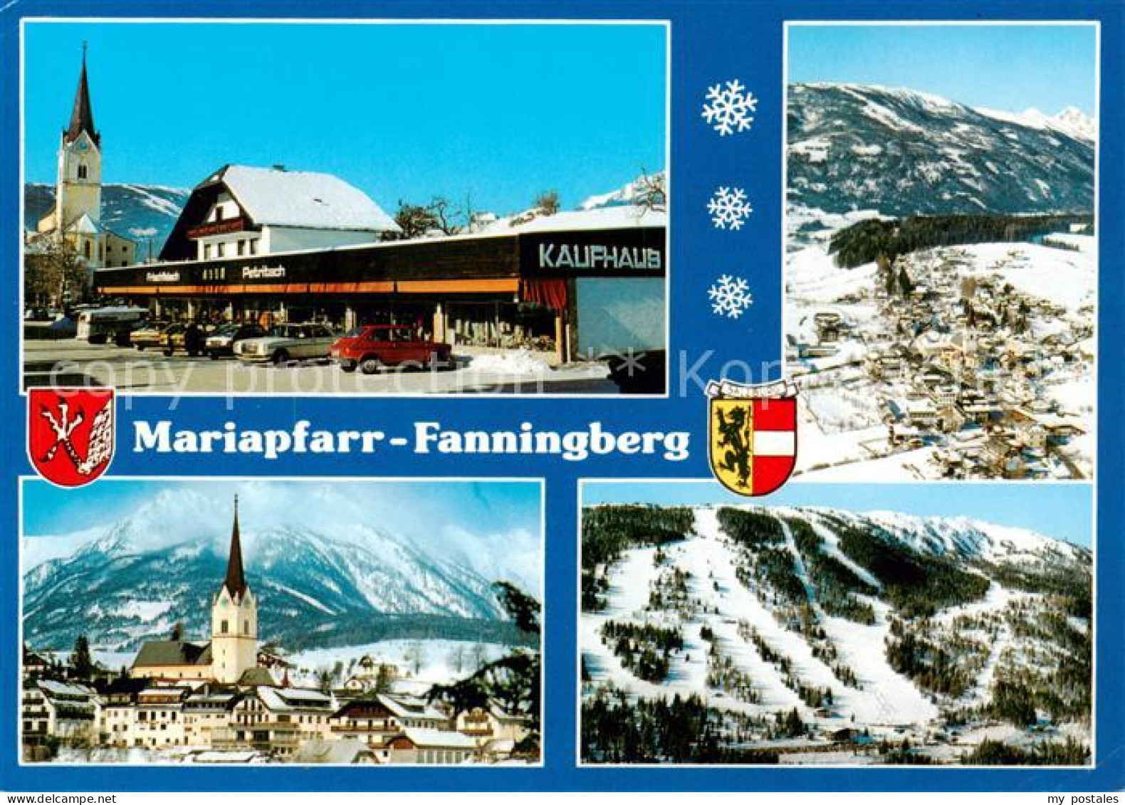 73862112 Fanningberg Mariapfarr AT Kaufhaus Petritsch Kirche Panorama   - Autres & Non Classés