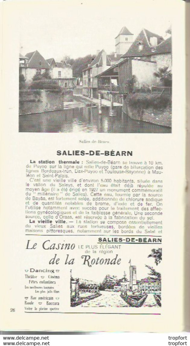 A10 / Touristic Guide TOURISTIQUE Pays Basque 1939 PAU ARCACHON DAX SALIES HENDAYE Saint-Jean-de-Luz SALIES BEARN - Reiseprospekte