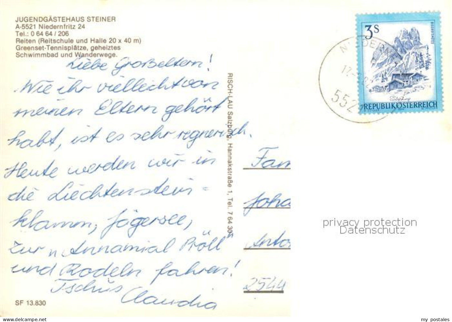 73862076 Niedernfritz Salzburg AT Jugendheim Pension Steiner Schwimmbad Gastraum - Other & Unclassified