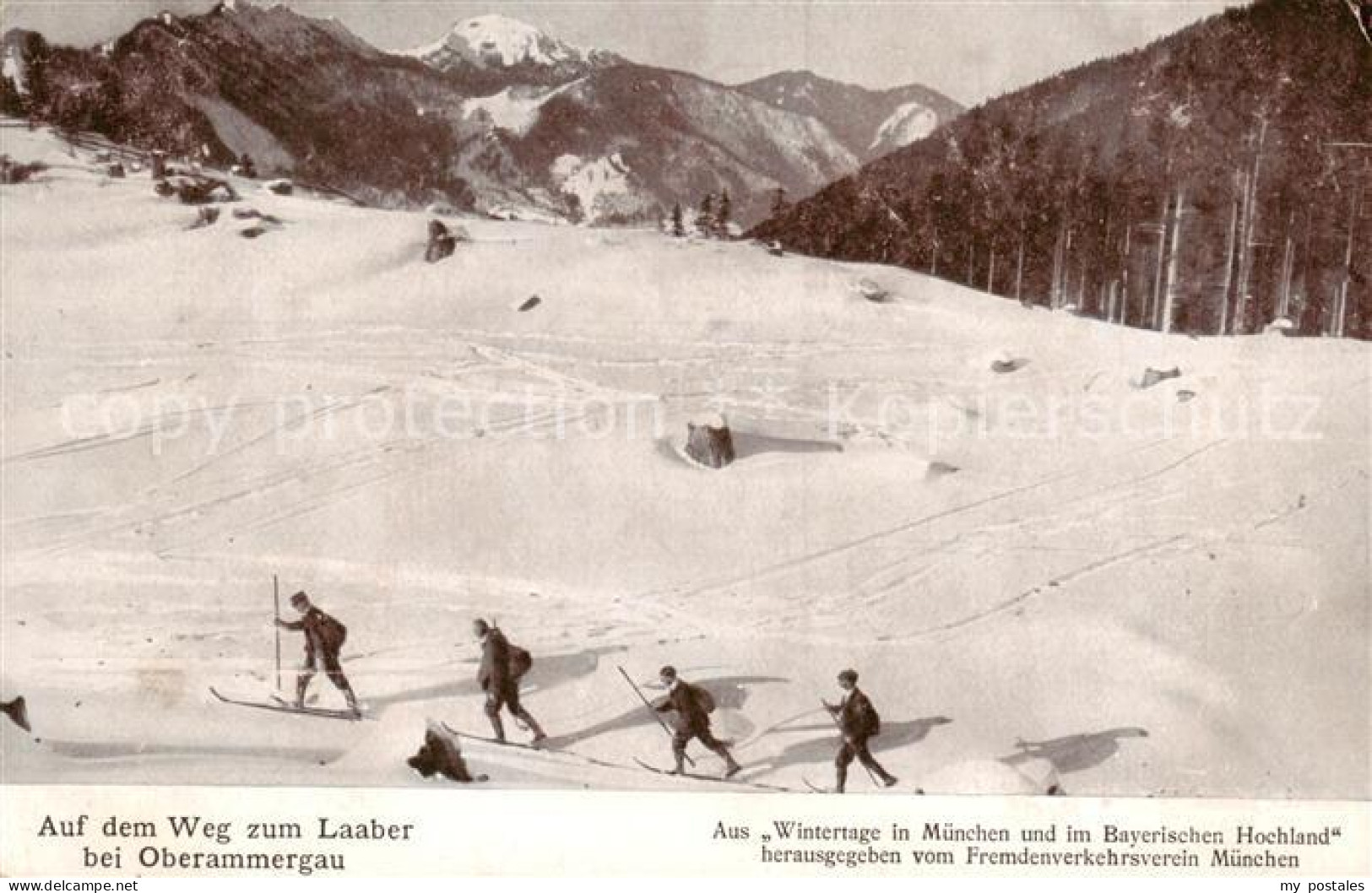 73794073 Oberammergau Weg Zum Laaber - Winter - Langlaufski Oberammergau - Oberammergau