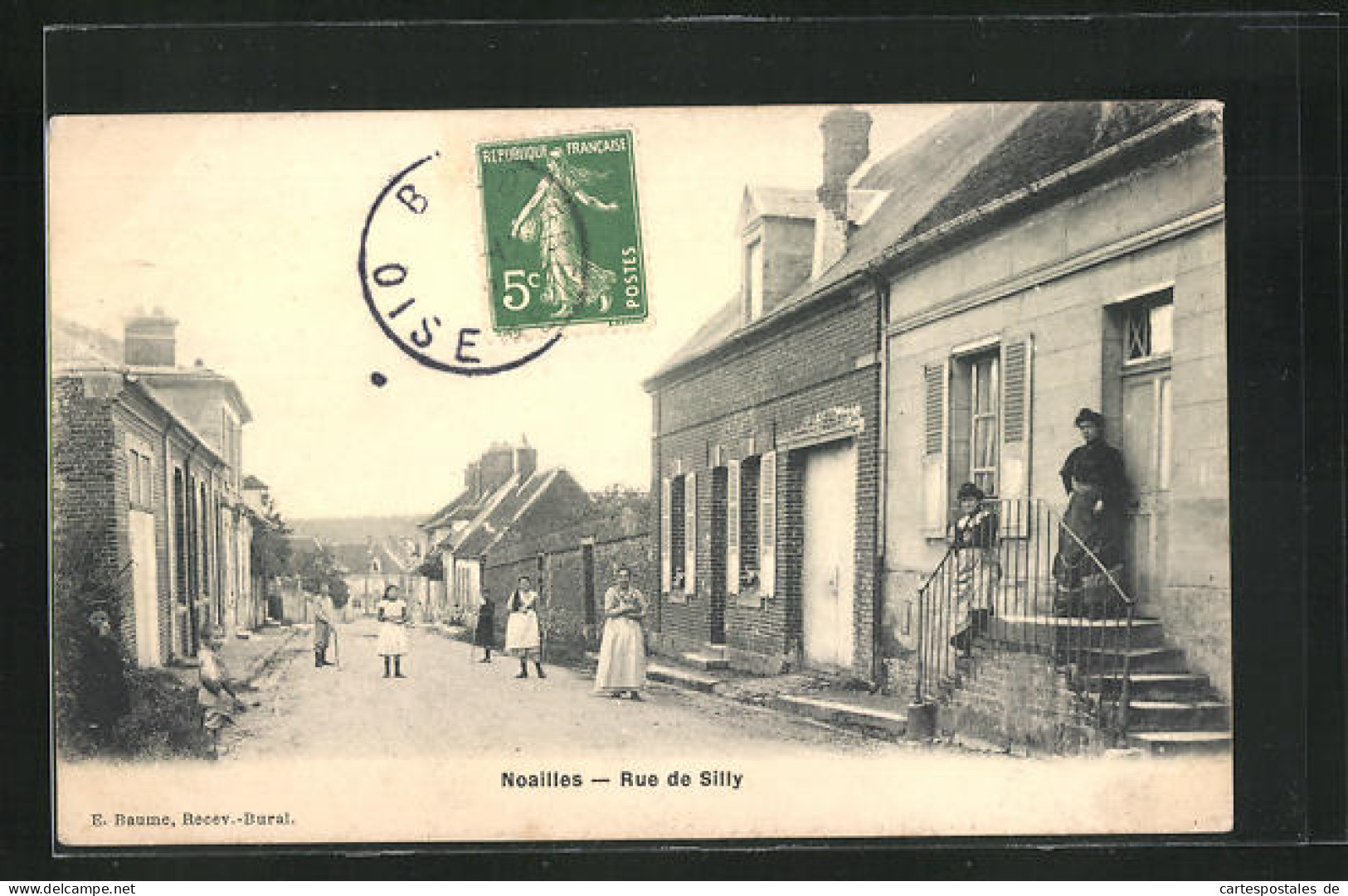 CPA Noailles, Rue De Silly, Vue De La Rue Im Ort  - Noailles