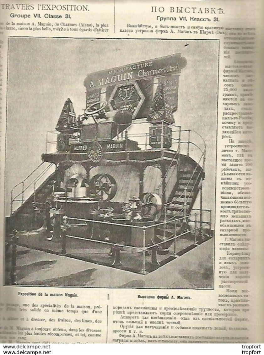 Vintage French Russian Old NewsPaper 1891 / RUSSIE Journal Exposition Française à MOSCOU // 16 Pages N°36 MOSCOU - Politik