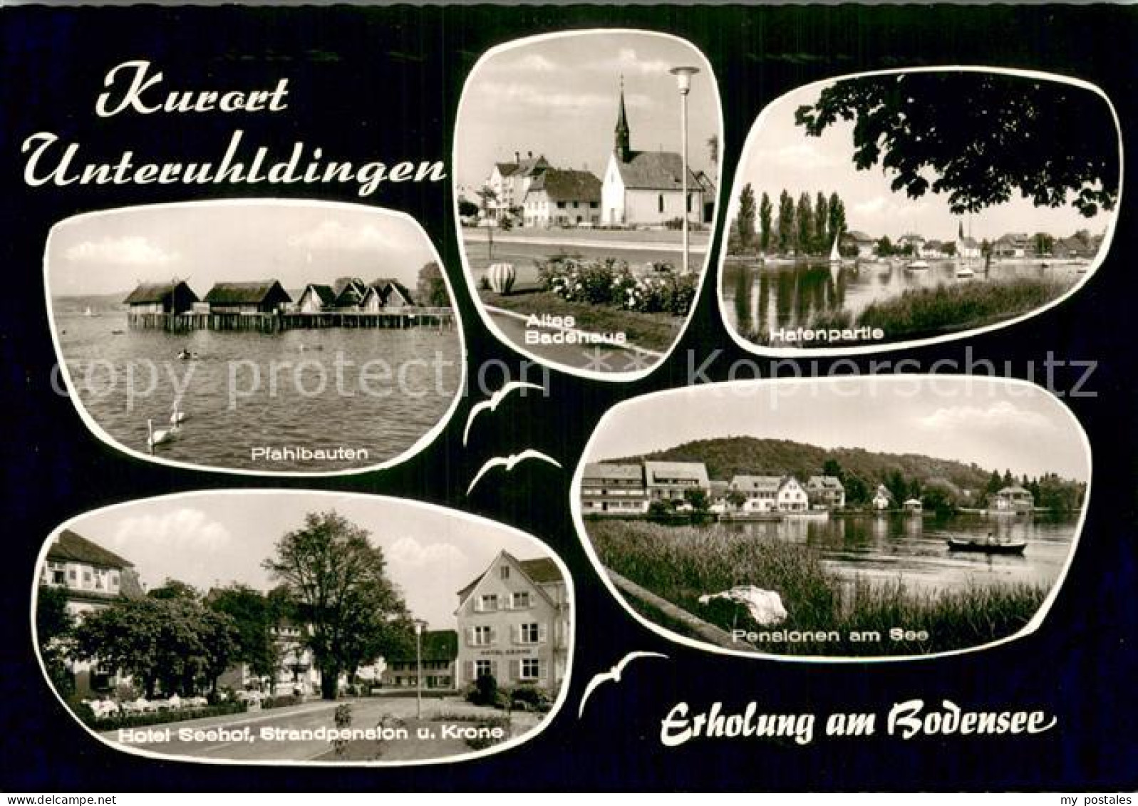 73784645 Unteruhldingen Bodensee Hafenpartie - Pfahlbauten - Hotel Seehof - Pens - Sonstige & Ohne Zuordnung