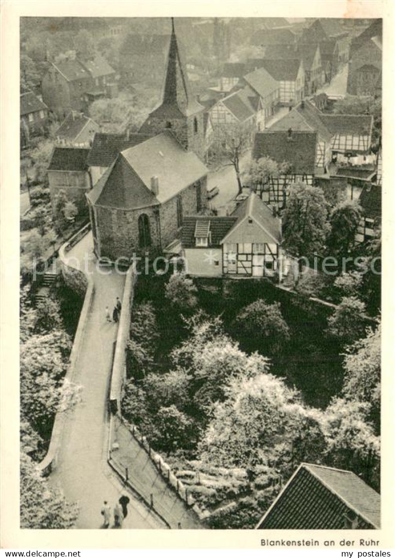 73784631 Blankenstein Ruhr Fliegeraufnahme Kirche Fachwerkhaeuser Blankenstein R - Hattingen