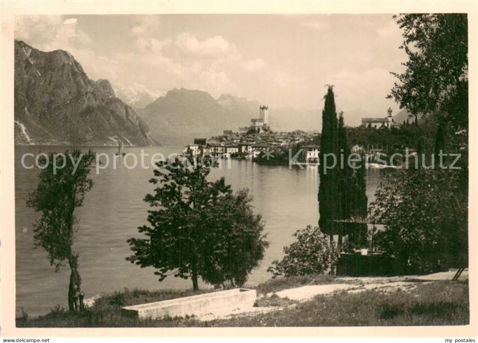 73784594 Malcesine Lago Di Garda Teilansicht M. See Malcesine Lago Di Garda - Andere & Zonder Classificatie