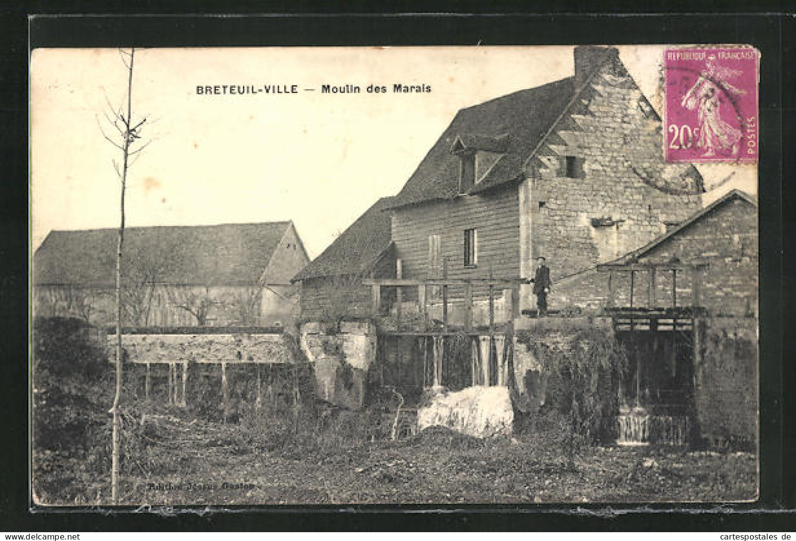 CPA Breteuil-Ville, Moulin Des Marais  - Breteuil