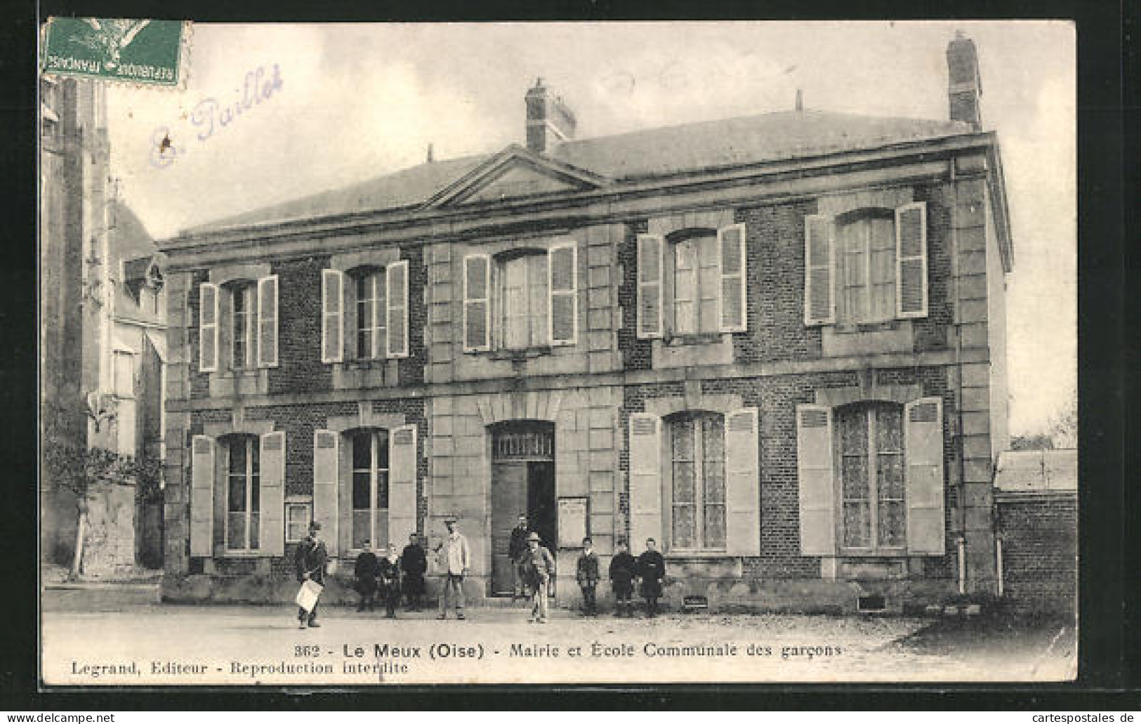 CPA Le Meux, Mairie Et École Communale Des Garcons  - Otros & Sin Clasificación