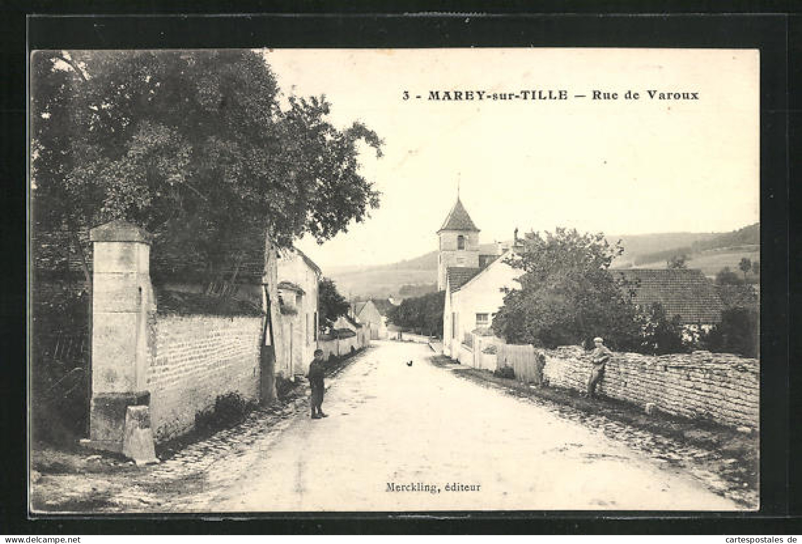 CPA Marey-sur-Tille, Rue De Varoux  - Otros & Sin Clasificación