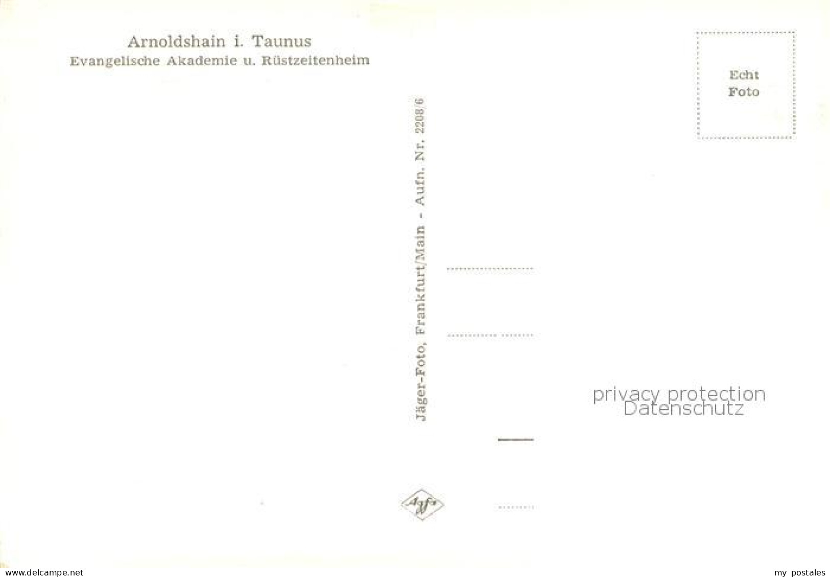 73784196 Arnoldshain Ev Akademie Und Ruestzeitenheim Arnoldshain - Sonstige & Ohne Zuordnung