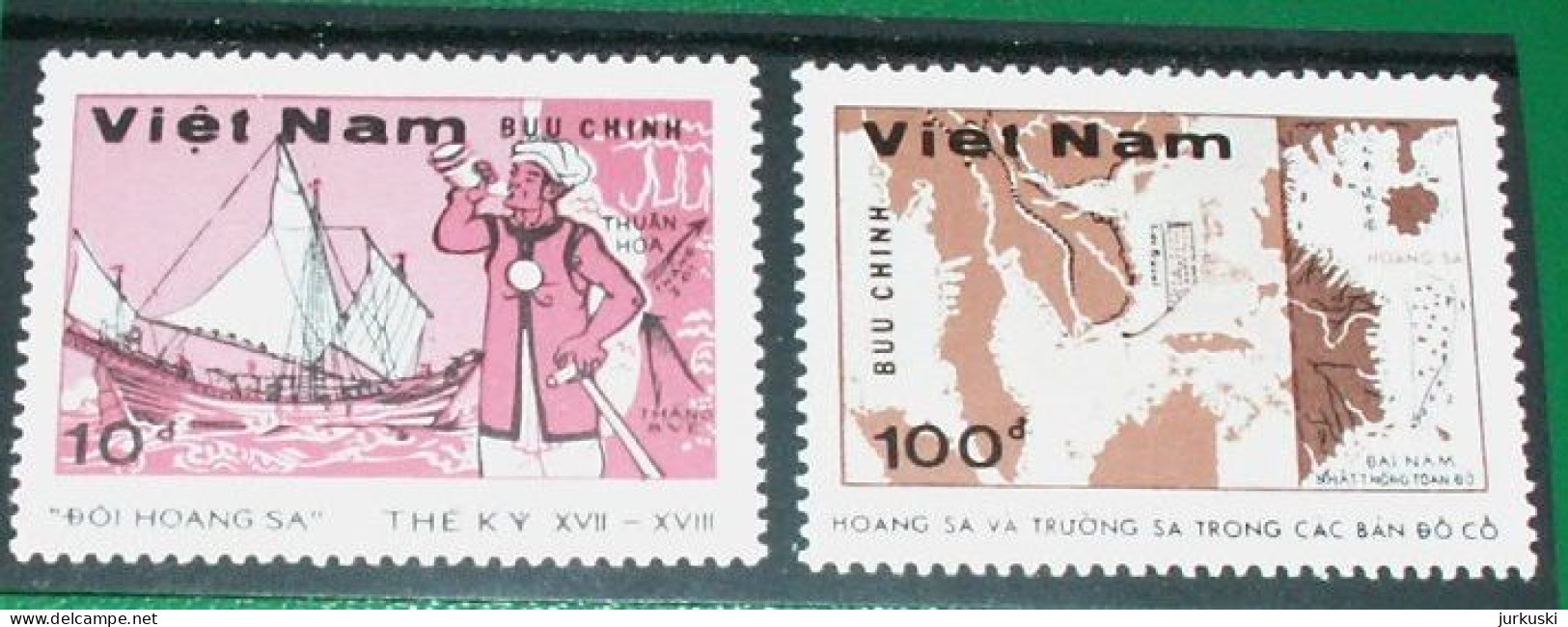 Vietnam 1988 - Mi.1886-87 - Ship / Map - Hoang Sa / Truong Sa - MNH - Vietnam