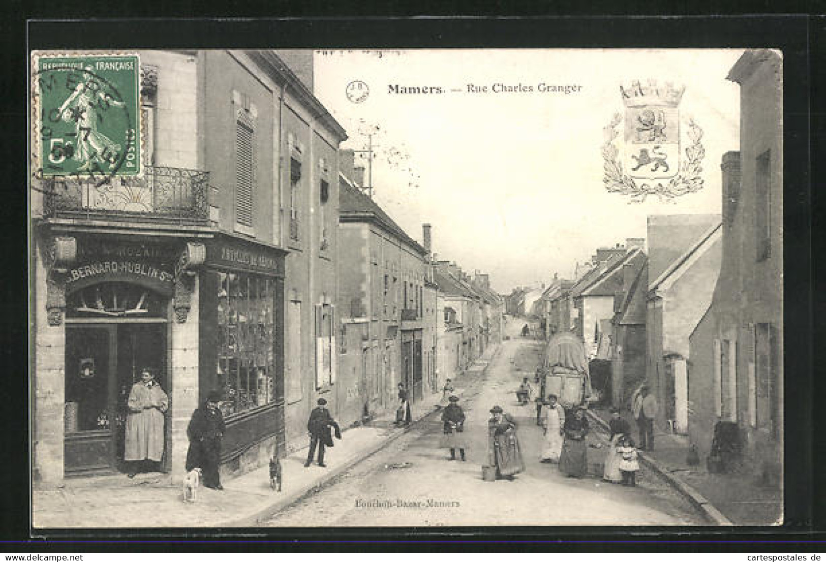 CPA Mamers, Rue Charles Granger, Vue De La Rue  - Mamers