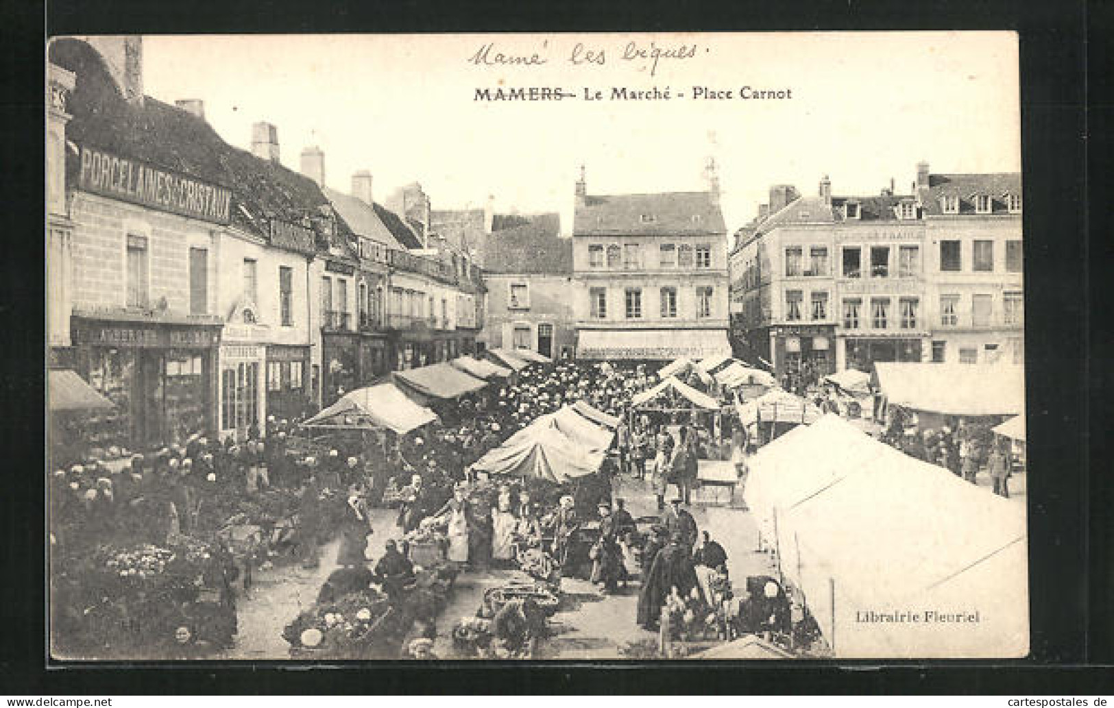 CPA Mamers, Le Marché, Place Carnot  - Mamers
