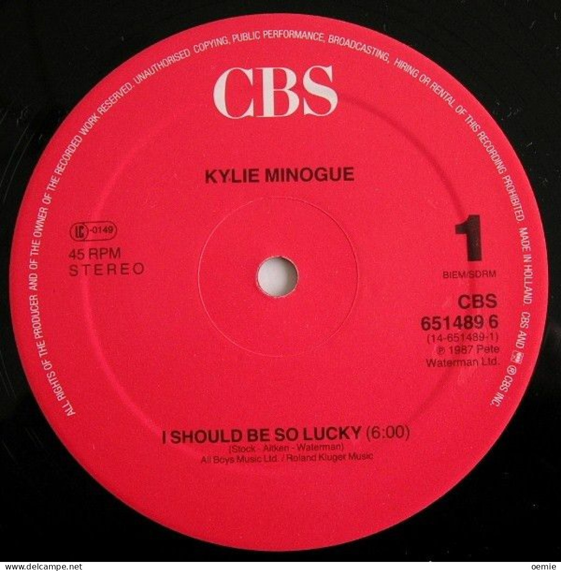 KYLIE  MINOGUE   °  I SHOULD  BE SO LUCKY - 45 Rpm - Maxi-Single