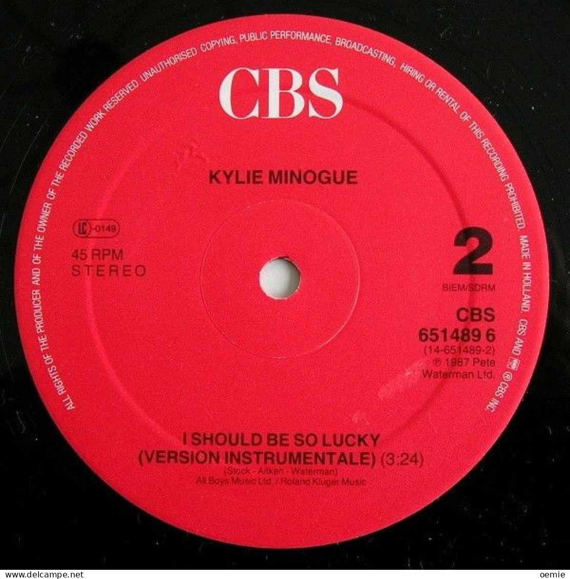 KYLIE  MINOGUE   °  I SHOULD  BE SO LUCKY - 45 T - Maxi-Single