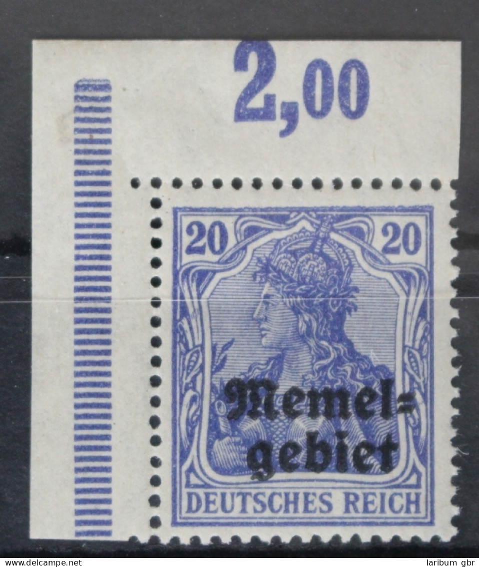 Memel 4P OR Postfrisch Als Eckrand #VT951 - Klaipeda 1923