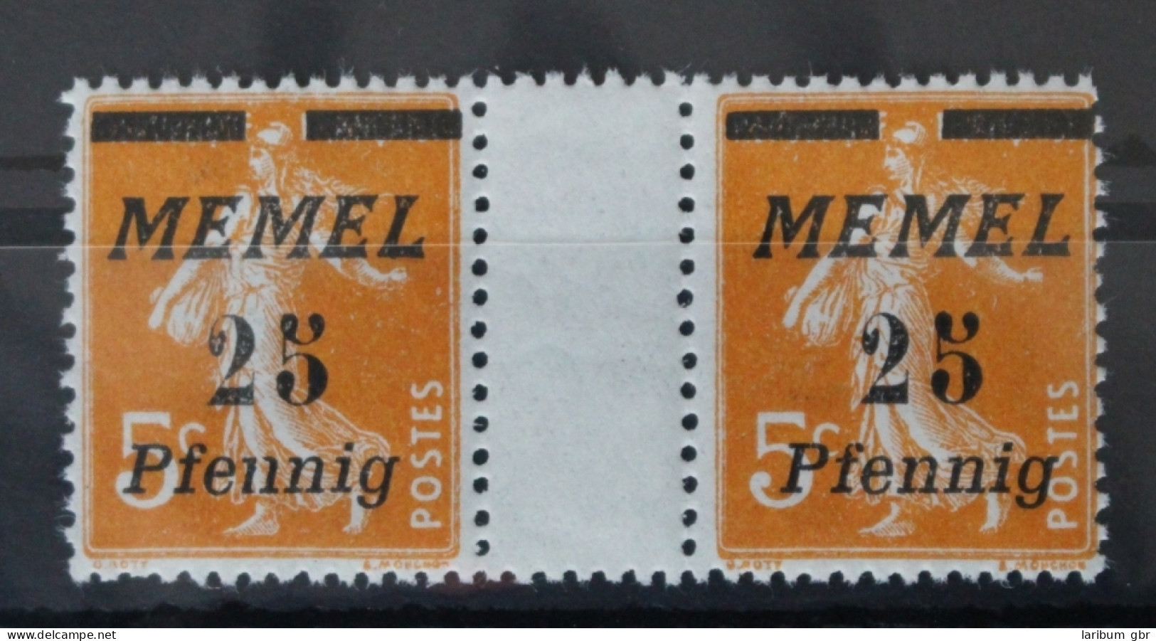 Memel 58ZW Postfrisch Ungefaltet #VZ109 - Memelgebiet 1923