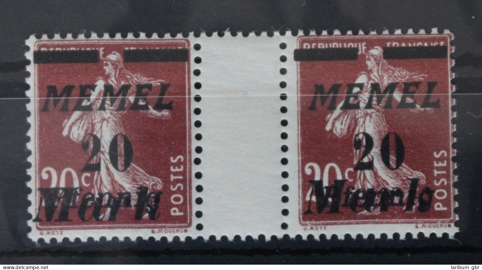 Memel 109 ZW Postfrisch Nicht Vorgefaltet #VZ212 - Memelland 1923