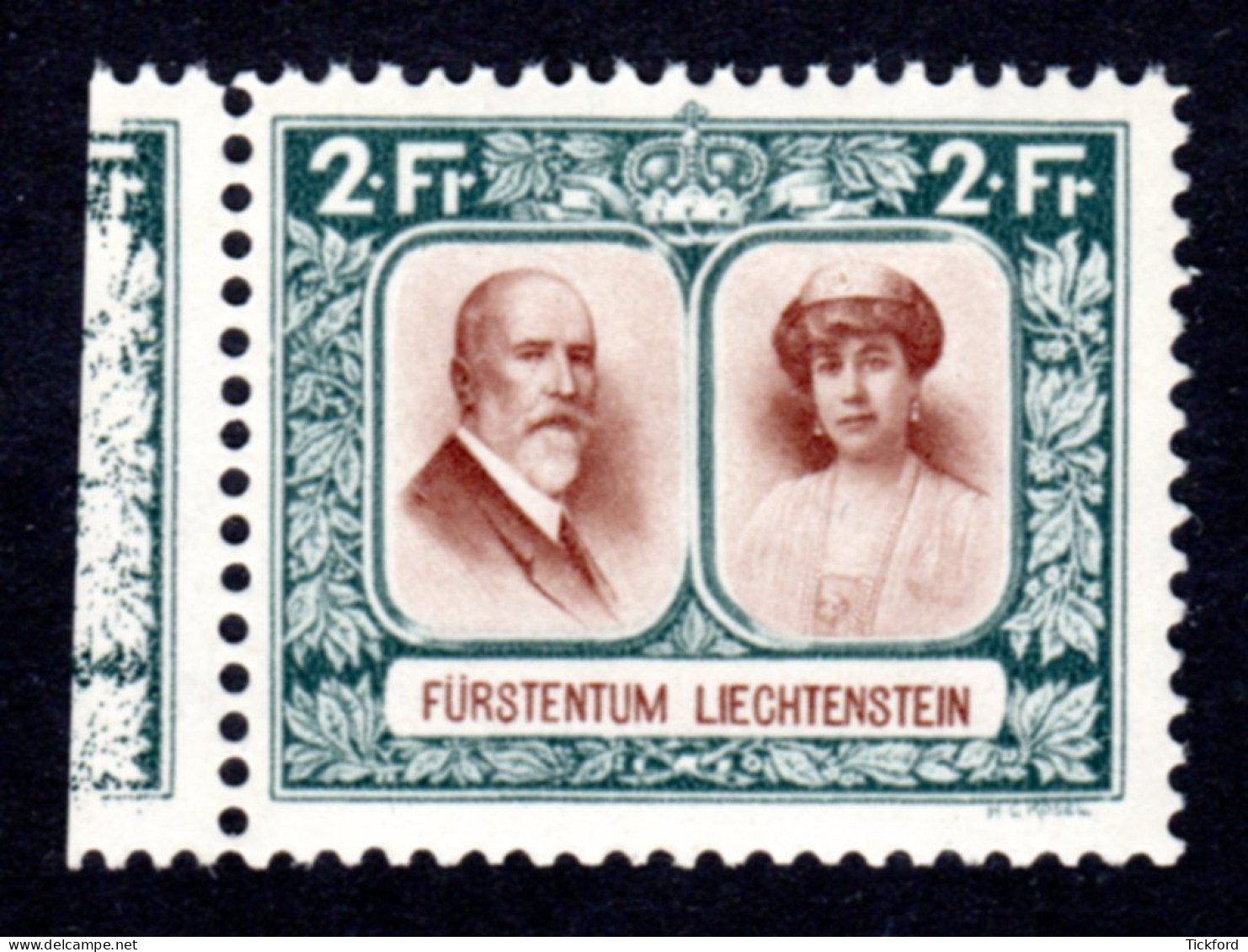 LIECHTENSTEIN 1930 - Yvert N° 107 - NEUF ** / MNH - François 1er Et Princesse Elsa, TB - Nuovi