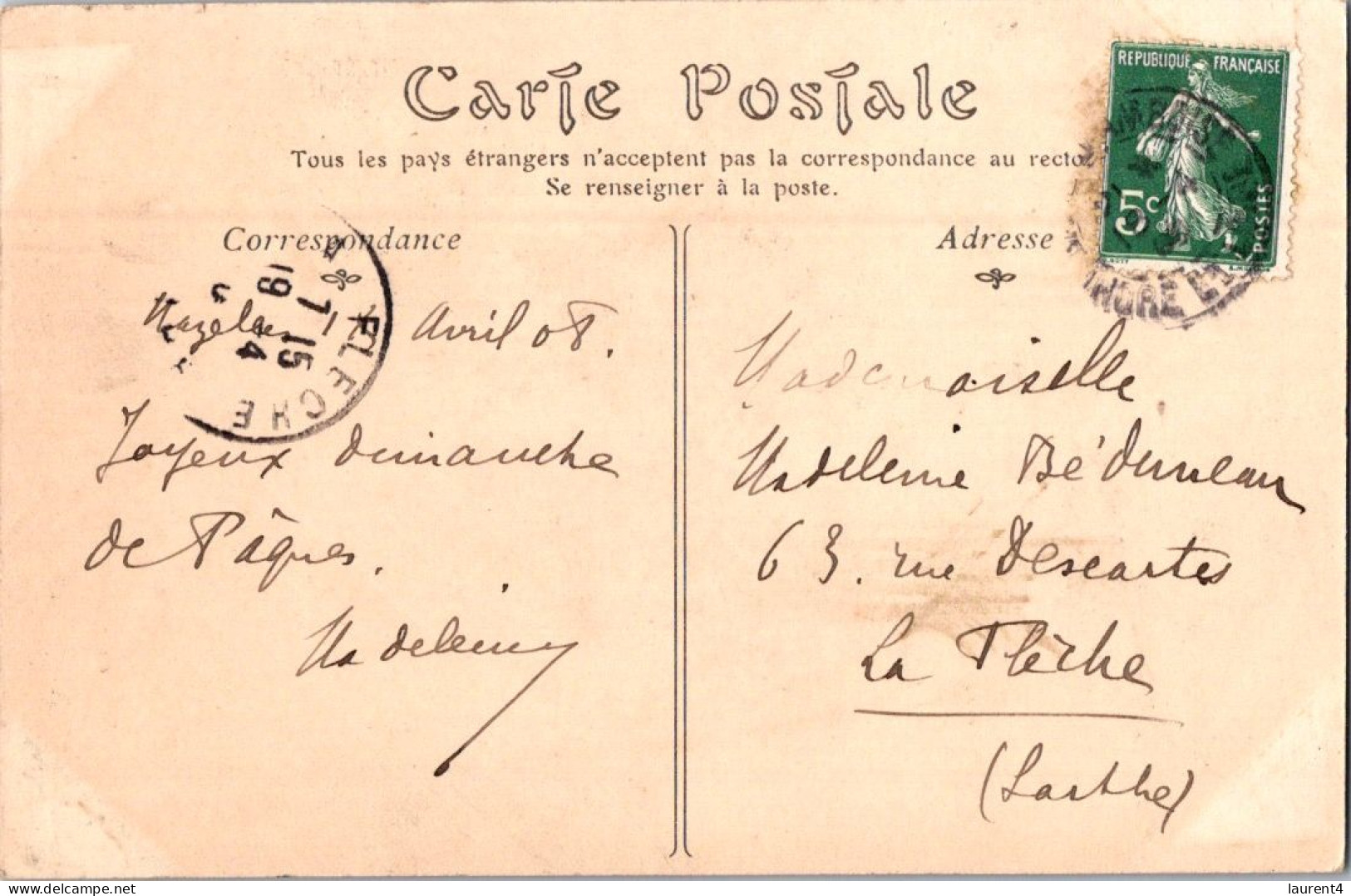 28-4-2023 (3 Z 16) VERY OLD - B/w - Posted 1905  ? - Porte De La Chapelle Du Château D'Amboise - Schlösser